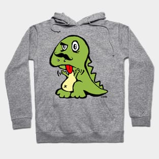 T-rex Hates Mustache Hoodie